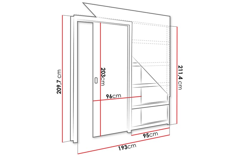 Dianna Skydedør - Hvid/Sort - Hus & renovering - Byggeri - Dørre & porte - Skydedøre