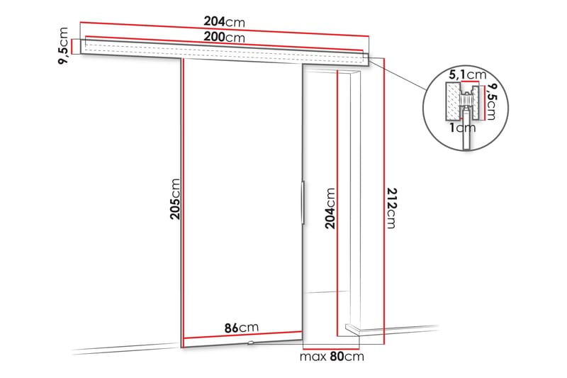 Doncaster Skydedør - Beige - Hus & renovering - Byggeri - Dørre & porte - Skydedøre