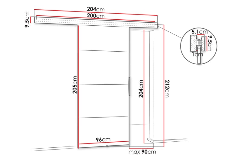 Doncaster Skydedør - Brun - Hus & renovering - Byggeri - Dørre & porte - Skydedøre