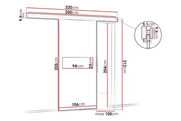Doncaster Skydedør - Brun/Sort - Hus & renovering - Byggeri - Dørre & porte - Skydedøre