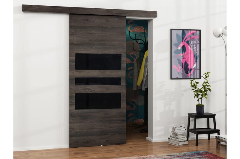 Doncaster Skydedør - Brun/Sort - Hus & renovering - Byggeri - Dørre & porte - Skydedøre