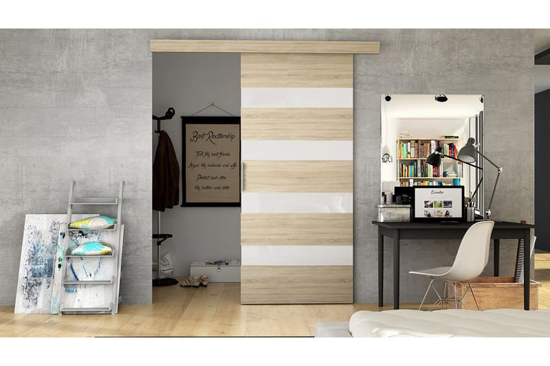 Granica Skydedør - Beige/Hvid - Hus & renovering - Byggeri - Dørre & porte - Skydedøre