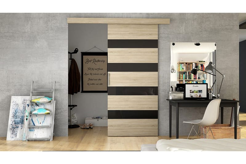 Granica Skydedør - Beige/Sort - Hus & renovering - Byggeri - Dørre & porte - Skydedøre