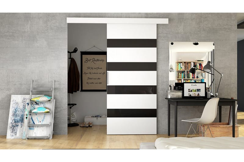 Granica Skydedør - Hvid/Sort - Hus & renovering - Byggeri - Dørre & porte - Skydedøre