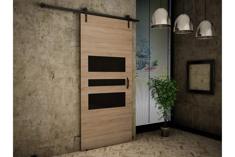 Retro Skydedør - Beige - Hus & renovering - Byggeri - Dørre & porte - Skydedøre