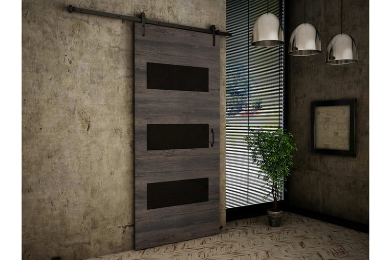 Retro Skydedør - Brun - Hus & renovering - Byggeri - Dørre & porte - Skydedøre