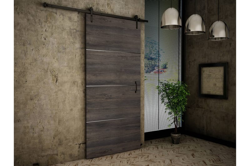 Retro Skydedør - Brun - Hus & renovering - Byggeri - Dørre & porte - Skydedøre