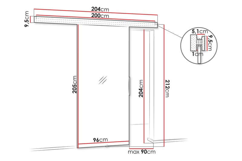 Sigra Skydedør - Hvid - Hus & renovering - Byggeri - Dørre & porte - Skydedøre