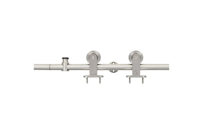 hardwarekit til skydedør 183 cm rustfrit stål sølvfarvet - Sølv - Hus & renovering - Byggeri - Dørre & porte - Skydedøre