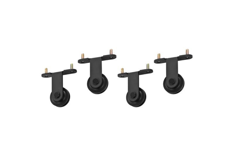 skinnesæt til skydedøre 2 stk. 183 cm stål sort - Sort - Hus & renovering - Byggeri - Dørre & porte - Skydedøre
