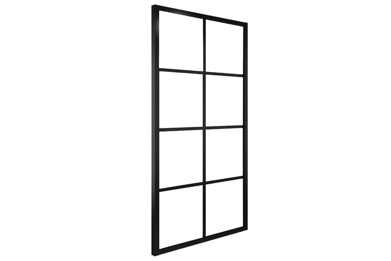Skydedør 102,5x205 cm Aluminium Og Sikkerhedsglas Sort - Hus & renovering - Byggeri - Dørre & porte - Skydedøre