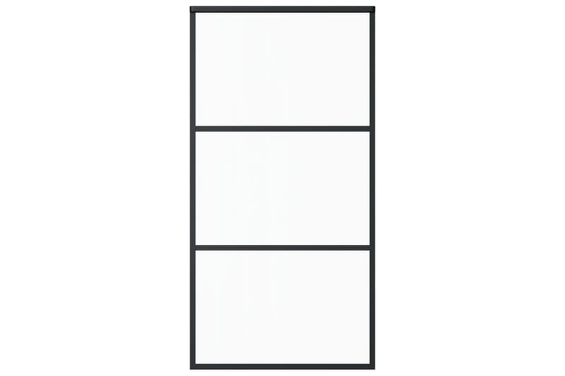 skydedør 102x205 cm sikkerhedsglas og aluminium  sort - Sort - Hus & renovering - Byggeri - Dørre & porte - Skydedøre