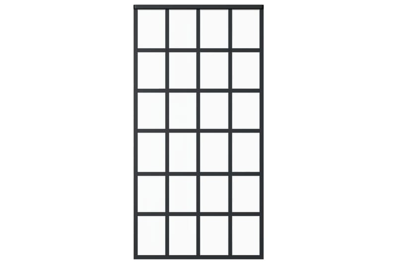 skydedør 102x205 cm sikkerhedsglas og aluminium  sort - Sort - Hus & renovering - Byggeri - Dørre & porte - Skydedøre