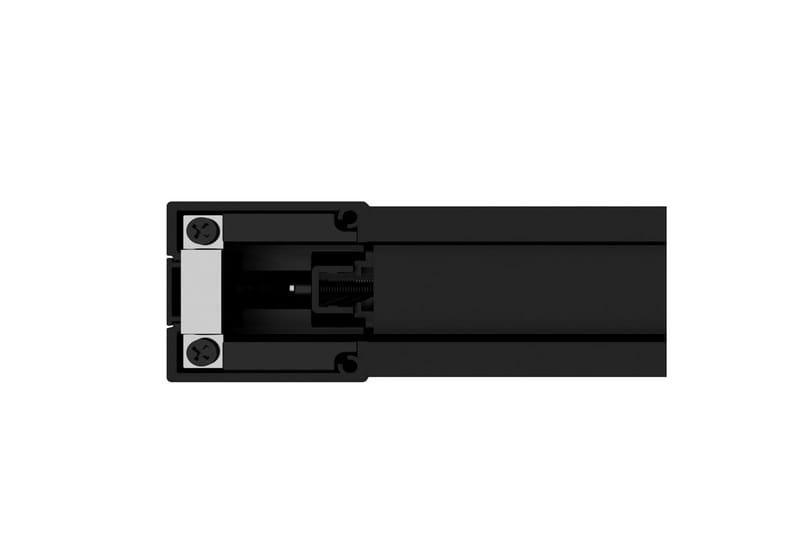 skydedør 76x205 cm aluminium og sikkerhedsglas sort - Sort - Hus & renovering - Byggeri - Dørre & porte - Skydedøre