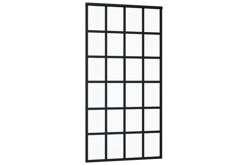 skydedør m. monteringssæt 102x205 cm - Sort - Hus & renovering - Byggeri - Dørre & porte - Skydedøre