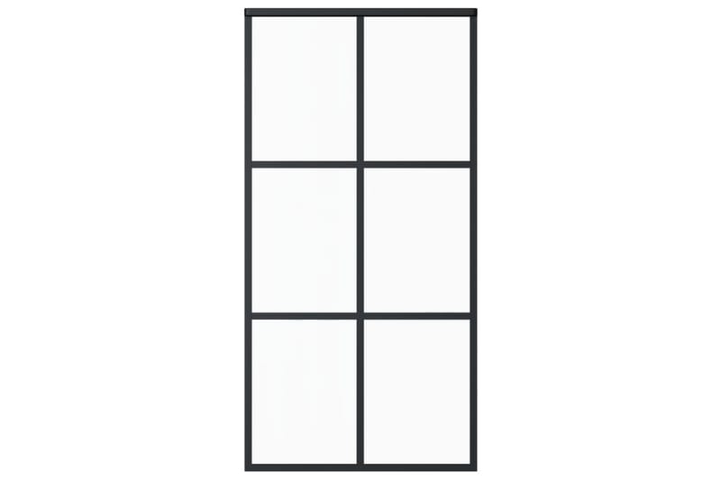 skydedør m. monteringssæt 102x205 cm - Sort - Hus & renovering - Byggeri - Dørre & porte - Skydedøre