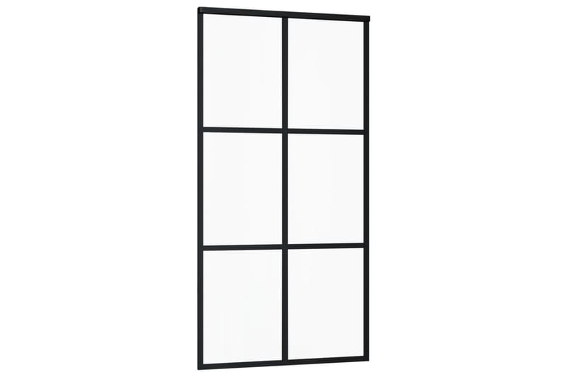 skydedør m. monteringssæt 102x205 cm - Sort - Hus & renovering - Byggeri - Dørre & porte - Skydedøre