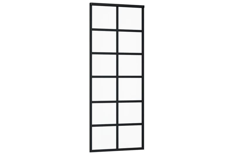 skydedør m. monteringssæt 76x205 cm - Sort - Hus & renovering - Byggeri - Dørre & porte - Skydedøre
