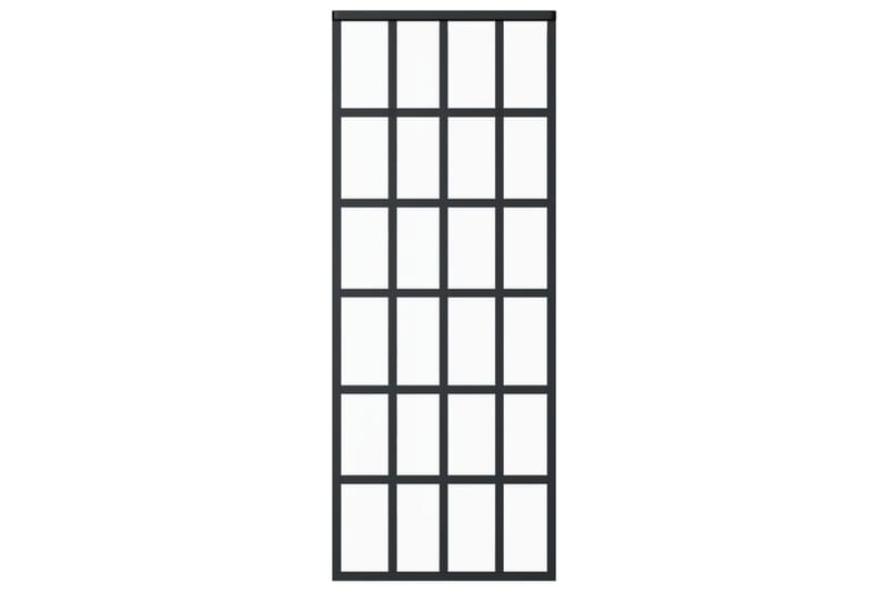skydedør m. monteringssæt 76x205 cm - Sort - Hus & renovering - Byggeri - Dørre & porte - Skydedøre