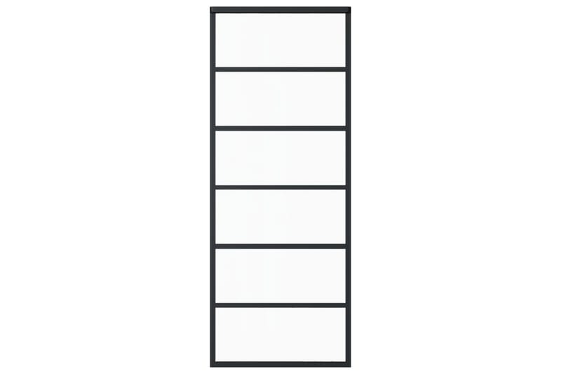 skydedør m. monteringssæt 76x205 cm - Sort - Hus & renovering - Byggeri - Dørre & porte - Skydedøre