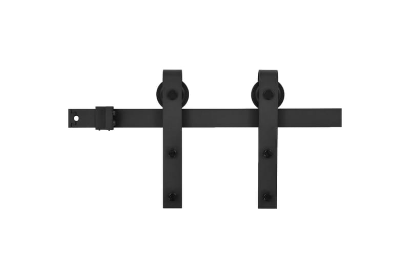 skydedør med monteringssæt 90x210 cm massivt fyrretræ - Brun - Hus & renovering - Byggeri - Dørre & porte - Skydedøre