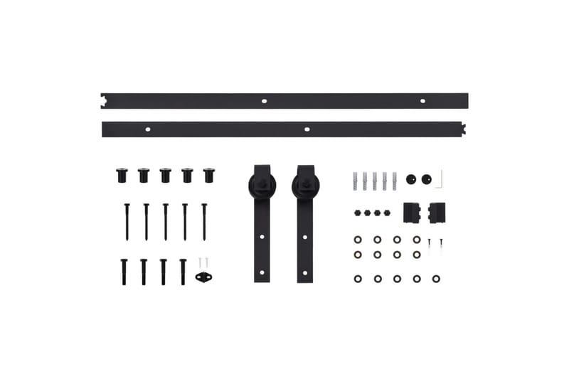 skydedør med monteringssæt 90x210 cm massivt fyrretræ - Brun - Hus & renovering - Byggeri - Dørre & porte - Skydedøre