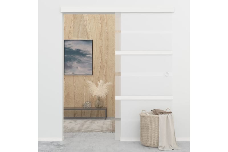 Skydedør Med Stop Sikkerhedsglas Og Aluminium 90x205 cm - Hus & renovering - Byggeri - Dørre & porte - Skydedøre