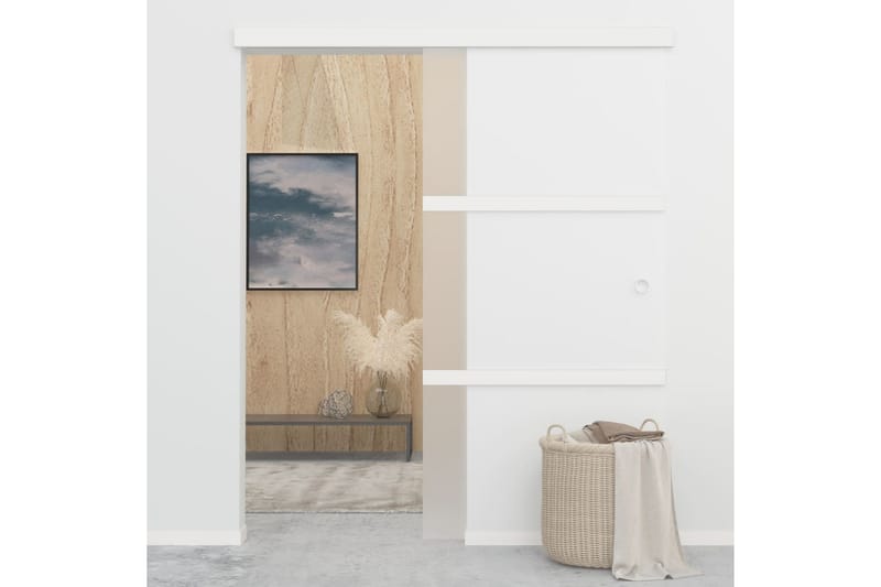 Skydedør Med Stop Sikkerhedsglas Og Aluminium 90x205 cm - Hus & renovering - Byggeri - Dørre & porte - Skydedøre