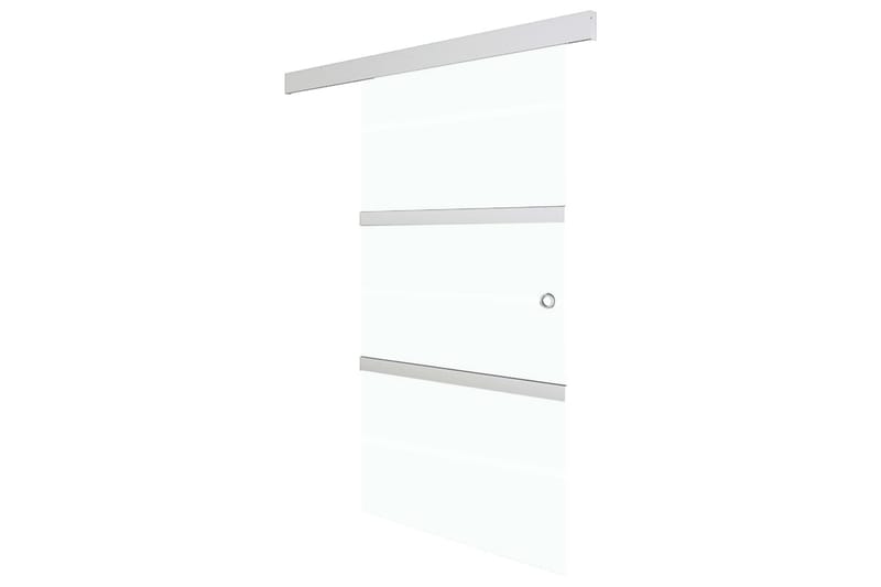 Skydedør Sikkerhedsglas Og Aluminium 102,5x205cm Sølvfarvet - Hus & renovering - Byggeri - Dørre & porte - Skydedøre