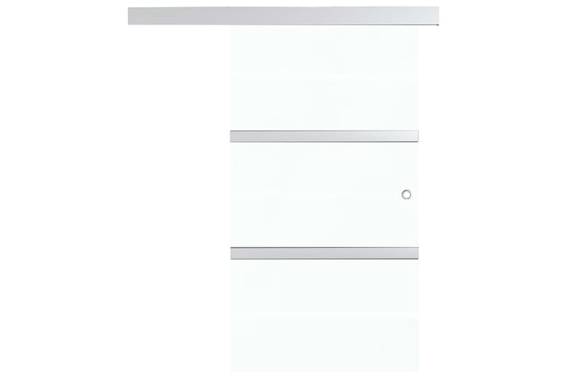 Skydedør Sikkerhedsglas Og Aluminium 102,5x205cm Sølvfarvet - Hus & renovering - Byggeri - Dørre & porte - Skydedøre