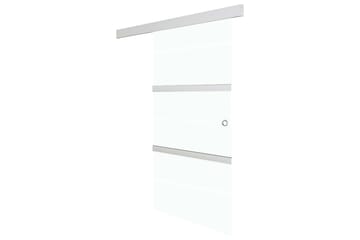 Skydedør Sikkerhedsglas Og Aluminium 76x205 cm Sølvfarvet - Hus & renovering - Byggeri - Dørre & porte - Skydedøre