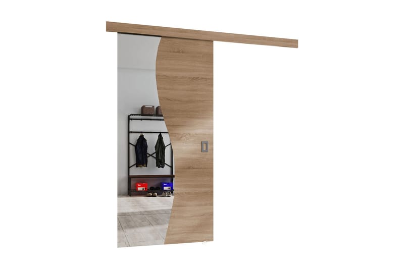 Grinduga Skydedør med Spejl - Hus & renovering - Byggeri - Dørre & porte - Skydedøre