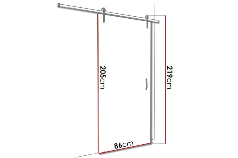 Retro dør 200x86x219 cm - Hus & renovering - Byggeri - Dørre & porte - Skydedøre