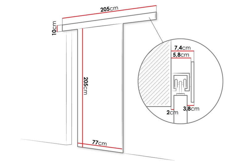 Skydedør - Hus & renovering - Byggeri - Dørre & porte - Skydedøre - Indvendig skydedør