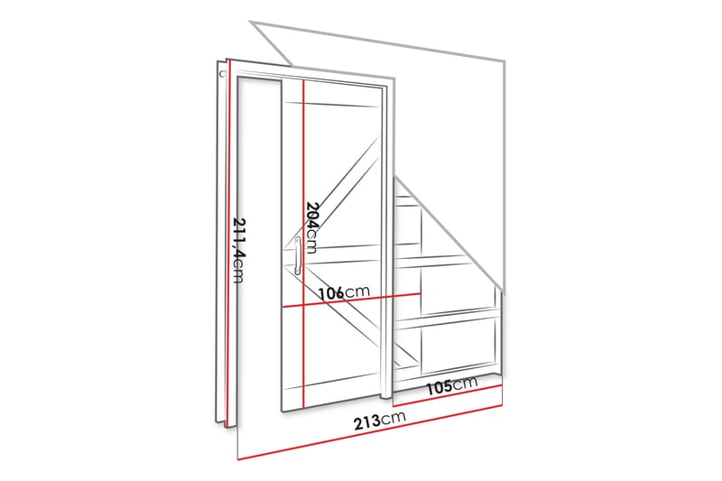 Wilmette Skydedør - Beige - Hus & renovering - Byggeri - Dørre & porte - Skydedøre