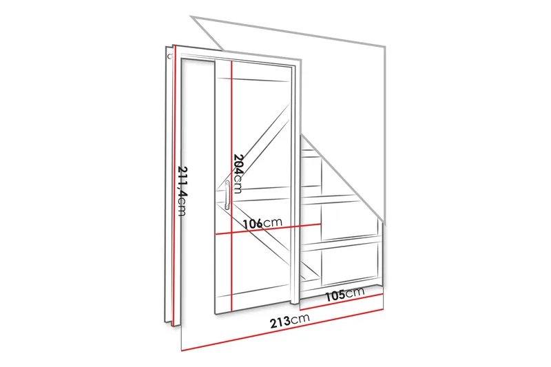 Wilmette Skydedør - Beige - Hus & renovering - Byggeri - Dørre & porte - Skydedøre