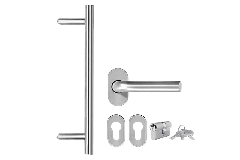 hoveddør 100x200 cm aluminium og PVC hvid - Hvid - Hus & renovering - Byggeri - Dørre & porte - Yderdør & hoveddør - Enkelt yderdør
