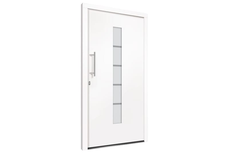 hoveddør 100x200 cm aluminium og PVC hvid - Hvid - Hus & renovering - Byggeri - Dørre & porte - Yderdør & hoveddør - Enkelt yderdør