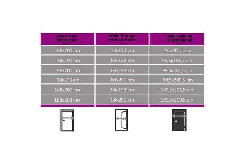 hoveddør 100x210 cm aluminium og PVC hvid - Hvid - Hus & renovering - Byggeri - Dørre & porte - Yderdør & hoveddør - Enkelt yderdør