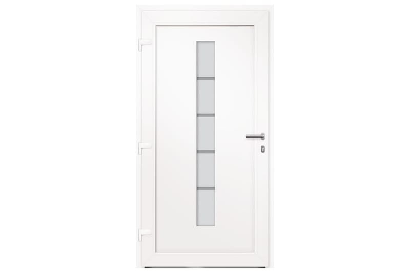 hoveddør 100x210 cm aluminium og PVC hvid - Hvid - Hus & renovering - Byggeri - Dørre & porte - Yderdør & hoveddør - Enkelt yderdør