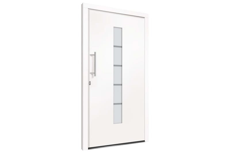 hoveddør 110x210 cm aluminium og PVC hvid - Hvid - Hus & renovering - Byggeri - Dørre & porte - Yderdør & hoveddør - Enkelt yderdør