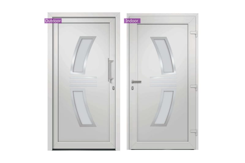 hoveddør 88x200 cm hvid - Hvid - Hus & renovering - Byggeri - Dørre & porte - Yderdør & hoveddør - Enkelt yderdør