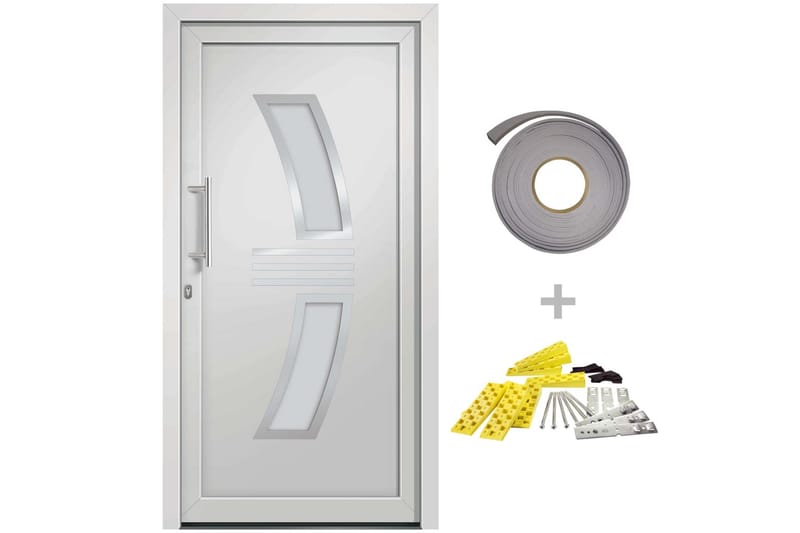 hoveddør 98x208 cm hvid - Hvid - Hus & renovering - Byggeri - Dørre & porte - Yderdør & hoveddør - Enkelt yderdør