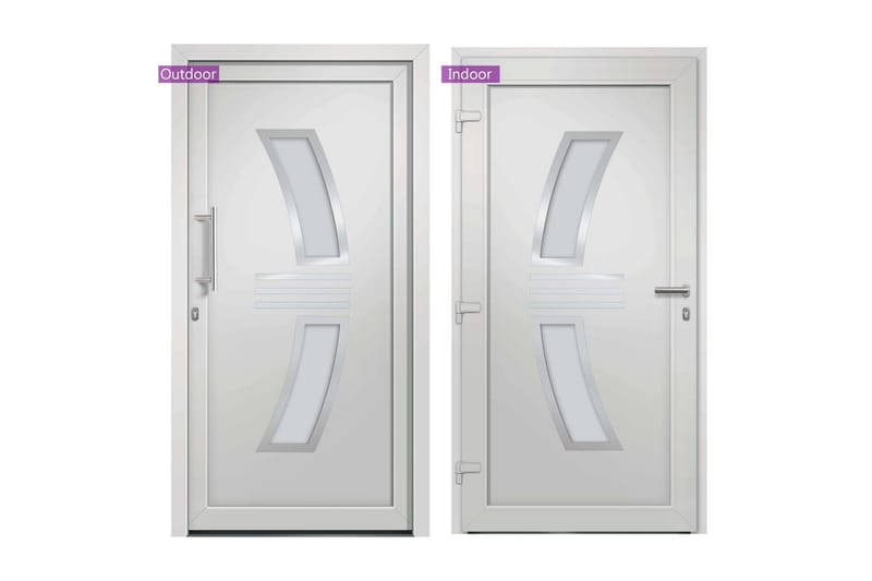 hoveddør 98x208 cm hvid - Hvid - Hus & renovering - Byggeri - Dørre & porte - Yderdør & hoveddør - Enkelt yderdør