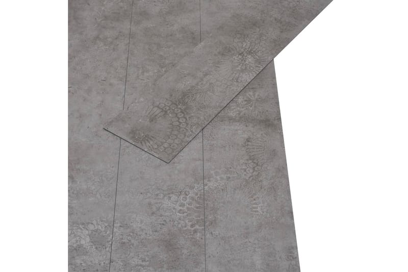 selvklæbende gulvbrædder 5,02 mÂ² 2 mm PVC betongrå - Grå - Træflise balkon - Vinylgulv & plastik gulv - Gulvplader & plastikfliser