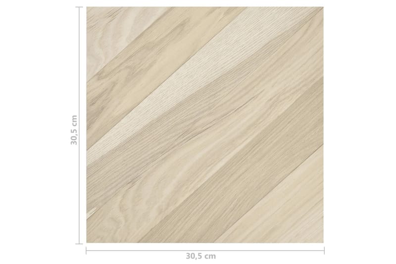 Selvklæbende Gulvbrædder 55 Stk. 5,11 M² Pvc Beigestribet - Beige - Hus & renovering - Byggeri - Gulv, væg & tag - Gulv - Gulvplader & plastikfliser