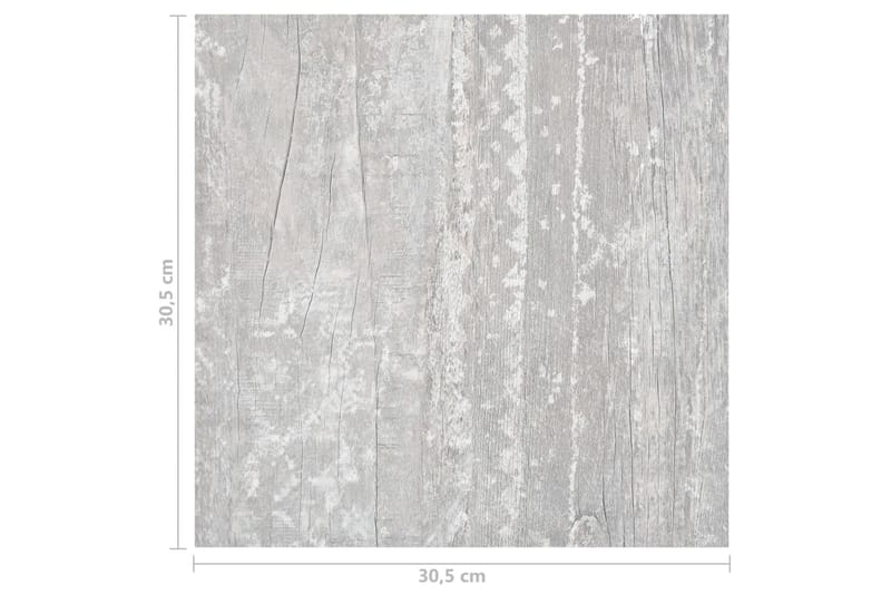 Selvklæbende Gulvbrædder 55 Stk. 5,11 M² Pvc Grå - Grå - Hus & renovering - Byggeri - Gulv, væg & tag - Gulv - Gulvplader & plastikfliser