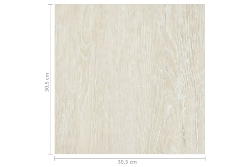 Selvklæbende Gulvbrædder 55 Stk. 5,11 M² Pvc Cremefarvet - Creme - Hus & renovering - Byggeri - Gulv, væg & tag - Gulv - Gulvplader & plastikfliser