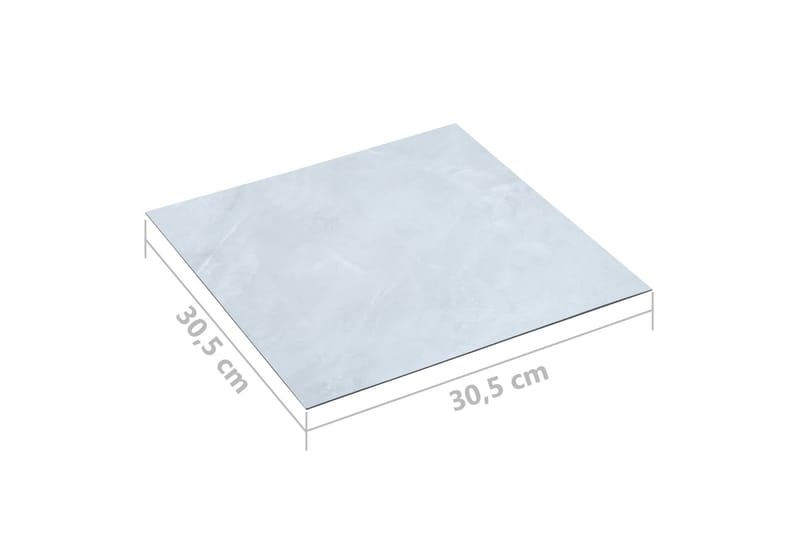 selvklæbende gulvbrædder 20 stk. 1,86 m² PVC hvid marmor - Hvid - Hus & renovering - Byggeri - Gulv, væg & tag - Gulv - Laminatgulv
