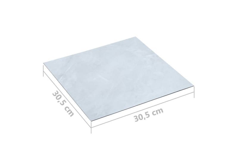selvklæbende gulvbrædder 20 stk. 1,86 m² PVC hvid marmor - Hvid - Laminatgulv - Laminatgulv køkken